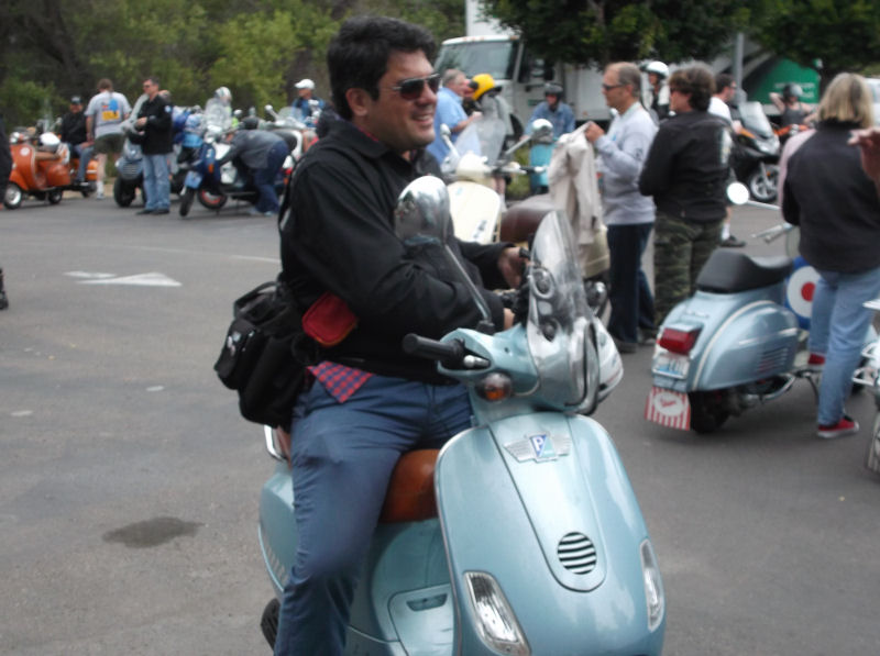 Eric on his Vespa.