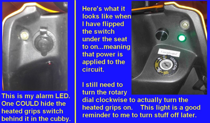 Reminder light &amp;amp; alternative heated grips on/off switch location