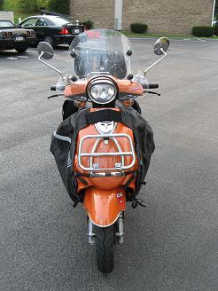 front of scooter