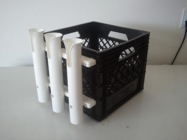 Milk Crate Rod Holder