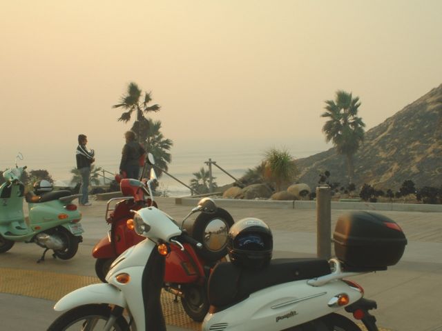 Very smoky beach pic.  Solana Beach, CA