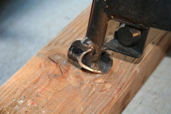 Metal foot after grinding