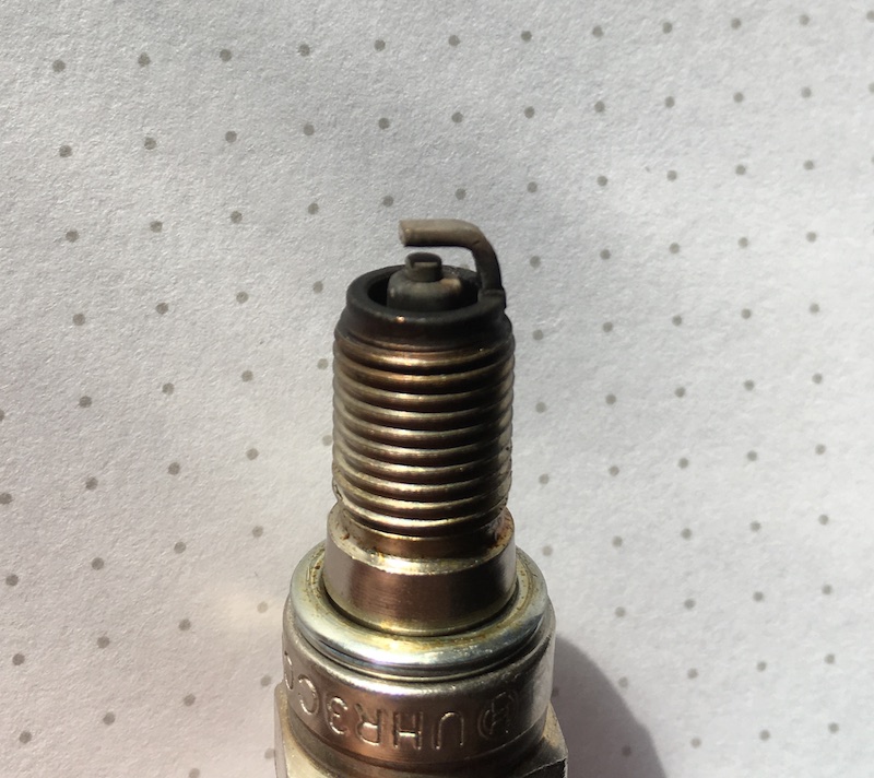 Stock spark plug at 30 miles with some choke abuse