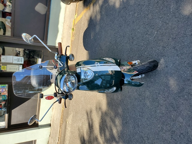 Poor scooter sitting at Vespa Portland after the crash.