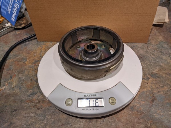 Stock Flywheel. About 10 grams heavier than a Honda.