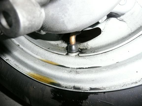 Oil accumulating on the Wheel