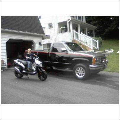 Little me + Truck (same color and pinstripe)