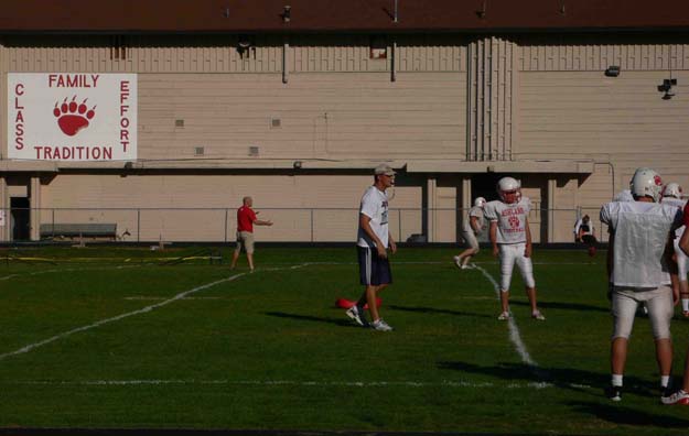 And finally just the Football players themselves...with a Grizzly Message about....what Football is all about here in a small town in Oregon