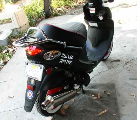 Black and white Union Jack sticker and the British Air Force target.