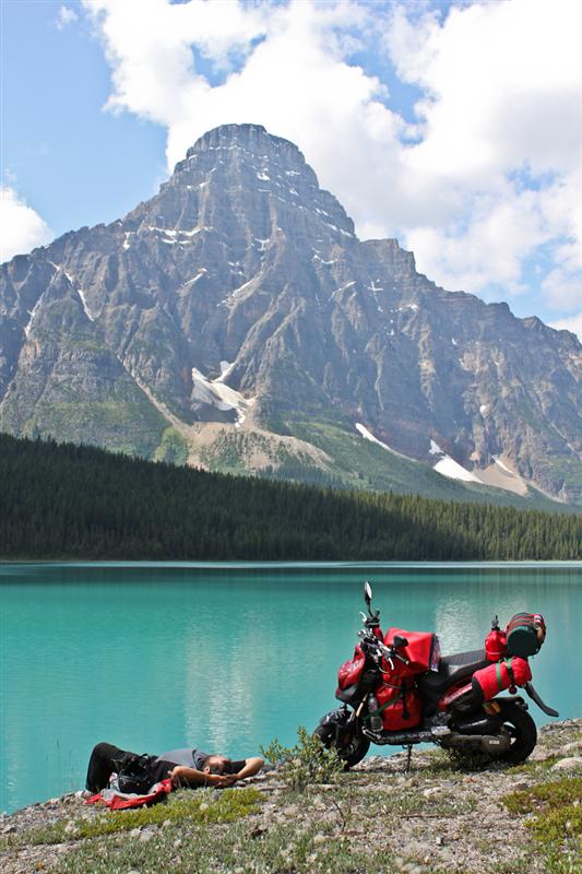 Chilling in Jasper National Park.  Check http://facebook.com/trackpete for more photos!