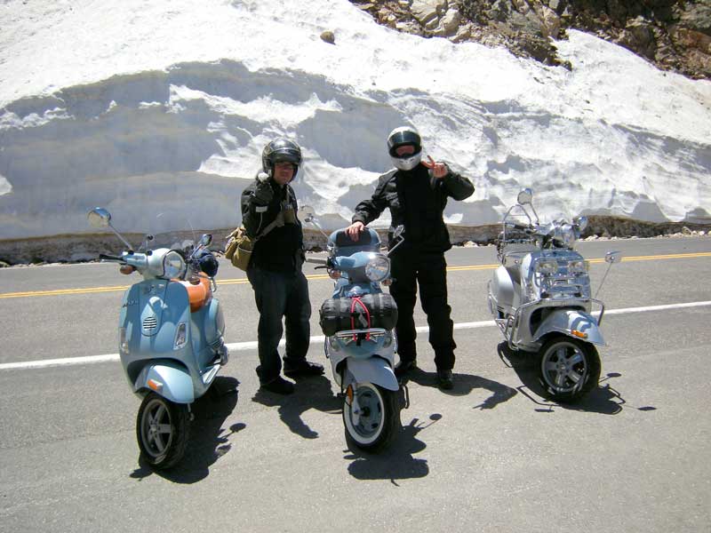 Eric and Skootz up above 7000'. Adventure scooting!