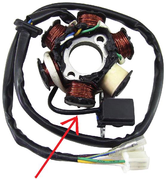 Look at the red arrow, is that pointing at the connector arrangement that is different.