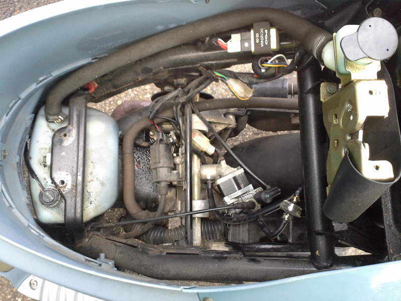 A view inside the works, with fuel filter to the far right.