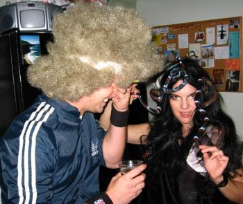 my partner and I at Halloween a couple months ago, I love his fluffy wig