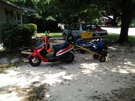 Diy trailer .  Hand truck conversion.