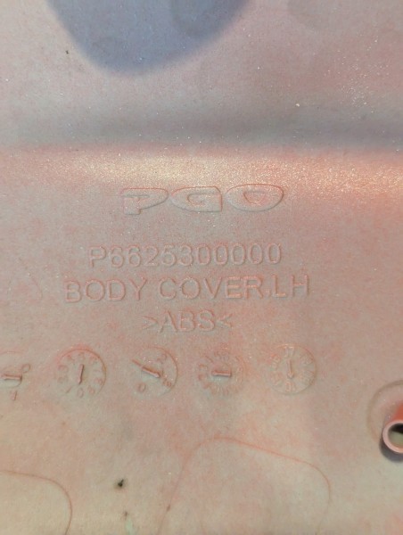 Example of panel plastic type mark.