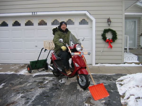 This is how we ride after it snows.
