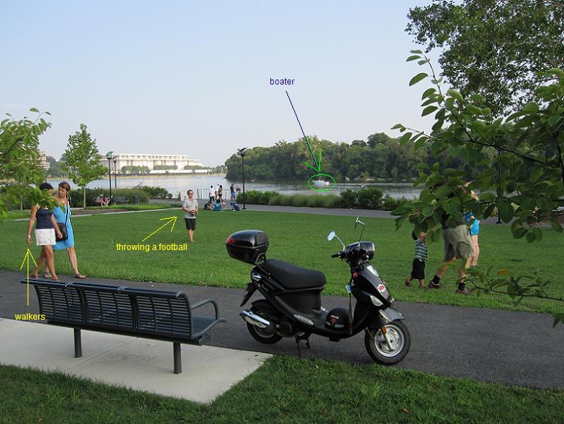 Georgetown Waterfront, with the Kennedy Center in background (DC)