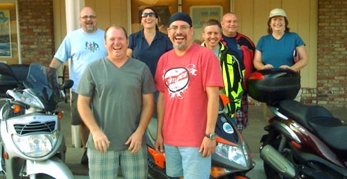 Kansas City Scooter Riders ... right before we start snapping our fingers...
