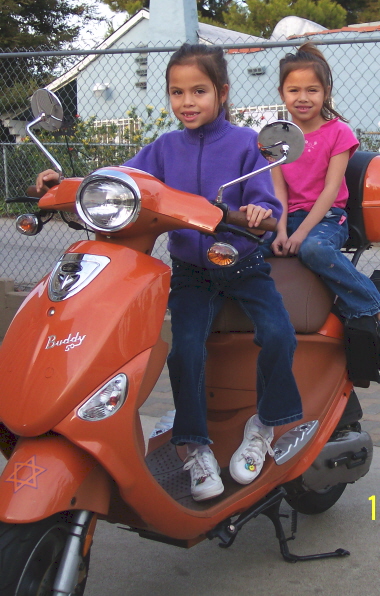 My girls on my Buddy( Before it was stolen) They like the Blur better!
