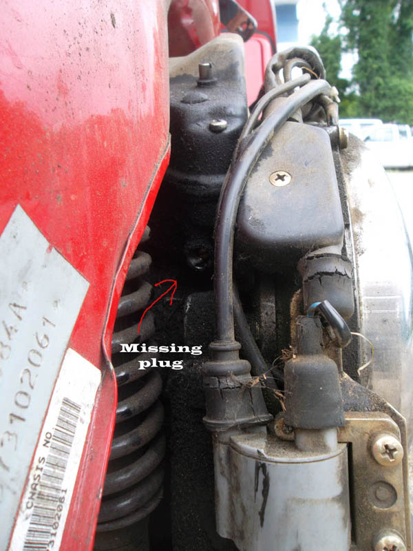 missing plug location: oil exit